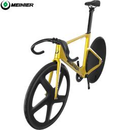 Bicicleta de pista de carbono fixie bicicleta de engrenagem fixa bicicletas completas bicicleta de velocidade única 5 raios e rodas fechadas - Image 2