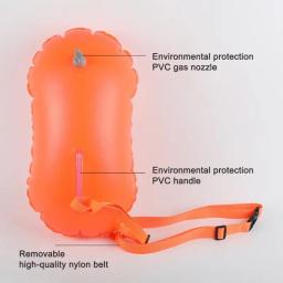 Bóia de natação em águas abertas, bóia de segurança dupla airbog, flutuador de reboque para nadadores em águas abertas e equipamentos de treinamento de triatletas - Image 4