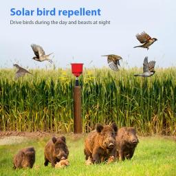 Animal selvagem Solar Repeller com luz intermitente, dissuasor, som e luz alarme, repelente para exterior - Image 5