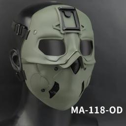 Máscara selvagem tática para caça Airsoft, leve máscara facial completa, capacete de camuflagem, proteção ao ar livre, ventilador, Halloween - Image 2