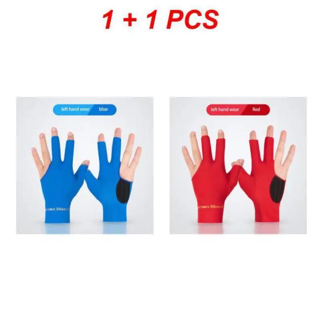 Luvas Elásticas de Três Dedos para Treinamento de Bilhar - Acessórios para Snooker com 8 e 9 Bolas