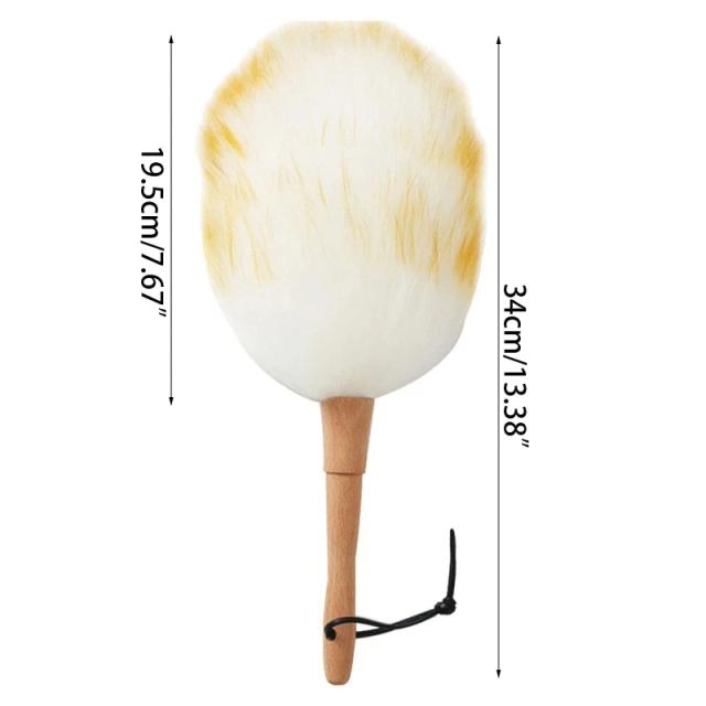 Escova de Limpeza Anti-estática em Lambswool para Guzheng, Piano e Guitarra - Alta Qualidade e Estilo