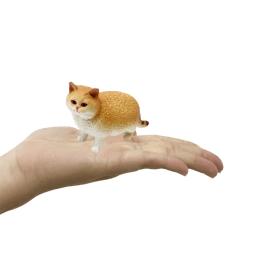 Conjunto de estatuetas de gato realistas pintadas à mão mini gatinho estátua para decoração de prateleira de mesa de escritório em casa, presente de coleção de modelo animal fofo - Image 6
