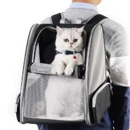 Suprimentos para animais de estimação ir para fora gato saco cachorro respirável mochila simples viagem grande capacidade dobrável expansível saco para animais de estimação - Image 6