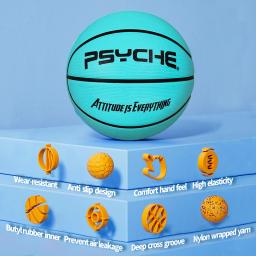 Psyche bola de basquete original, tamanho 3, 5, 7, crianças, jovens, adultos, com pino livre, líquido, bomba - Image 4
