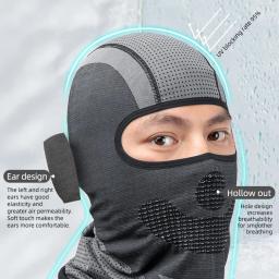 Rockbros ciclismo máscara completa balaclava de alta elasticidade boné de bicicleta esportes correndo fashing bandana à prova de vento equitação primavera verão máscara - Image 3