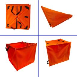 3 cores de náilon dobrável cubo escalada arborist lance linha corda dobrável saco armazenamento para acampamento caminhadas escalada acessório - Image 2