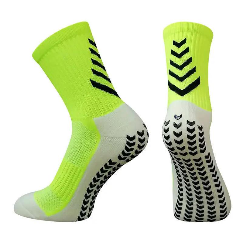 Meias de futebol antiderrapantes para homens e mulheres, espessadas, respiráveis, treinamento, esportes, ao ar livre, corrida, ciclismo, futebol, 1 par - Image 1