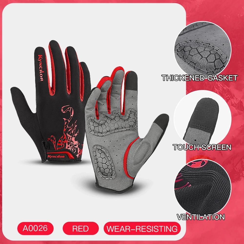 Luvas de ciclismo à prova de choque para homens, Luvas antiderrapantes, Touchscreen Bicycle Sports Gloves - Image 1