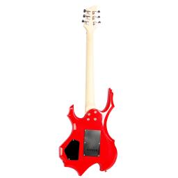 IRIN-Guitarra Elétrica Vermelha Conjunto com Escolhas, 24 Trastes, Bege Pescoço, Chama, Amp Strap, Acessórios de Guitarra - Image 3