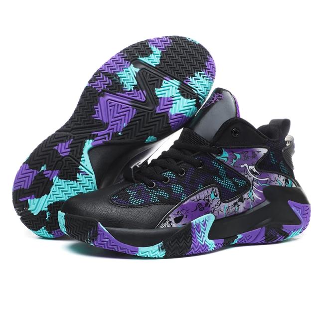 Tênis de Basquete Masculino Antiderrapante com Amortecimento para Treinamento e Corrida - Tamanhos 36 a 46