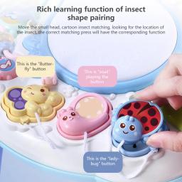 Baby Activity Table Music Box Com Luzes, Brinquedos Educativos Jogos, Sintetizador Interativo Aprendizagem - Image 4