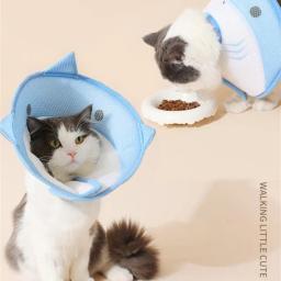 Colar de cone ajustável para animais, Após a cirurgia, Evitar arranhões e prevenção de vazamentos, Anti-mordida, Gatos - Image 1