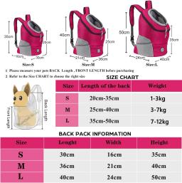 Novo Dog Pet Backpack Carrier Travel Bag Front Pack Respirável Ajustável com Segurança Tiras Reflexivas para Caminhadas Gatos Ao Ar Livre - Image 3