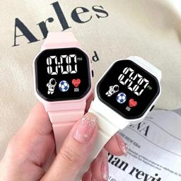 Mulheres e homens Digital LED relógio esportivo, relógio eletrônico, casual, simples, silicone, feminino, moda - Image 2