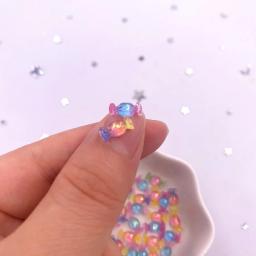 50 pçs glitter resina colorido mini bonito doce arte prego flatback strass apliques diy casamento scrapbook ornamento artesanato l617 - Image 4
