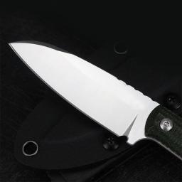 FREETIGER-Faca reta com bainha K, 14C28N, lâmina de aço, alça Micarta, ao ar livre, caça, camping, Bushcraft, EDC - Image 5