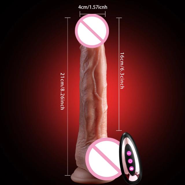 Vibrador Telescópico Realista com Aquecimento e Controle Remoto - Prazer Amplificado