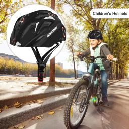 Capacete de bicicleta ajustável com lanternas traseiras para crianças, capacete de ciclismo, capacete scooter, leve, skate, bicicleta equilíbrio - Image 4