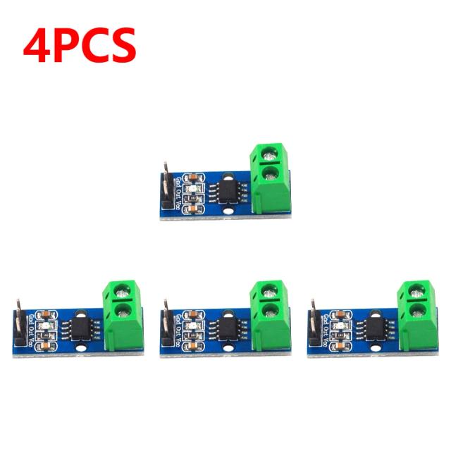 Módulo Sensor de Corrente ACS712 com Efeito Hall - Opções de 5A, 20A e 30A para Projetos Eletrônicos (1 a 10 Peças)