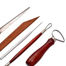 Kit de escultura em argila vermelha, 9 peças, alisamento, escultura em cera, cerâmica, ferramentas de modelagem de polímero, ferramenta perfeita - Image 3