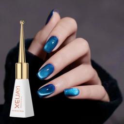XEIJAYI-Esmalte Gel Magnético Azul, Glitter Reflectivo, Olho de Gato de Cerâmica, Mergulhe UV, Mudas Permanentes, Verniz, Nail Art, 10ml - Image 3