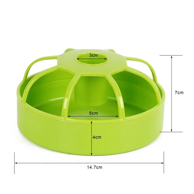 Alimentador de Pássaros Multifuncional com Grande Capacidade para Frangos, Pássaros e Papagaios - Oito Compartimentos Práticos