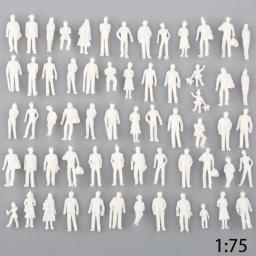 50/100 peças escala 1:75 modelo de pessoas em miniatura figuras brancas para construção arquitetônica mesa de areia kit de layout de cena ferroviária - Image 6