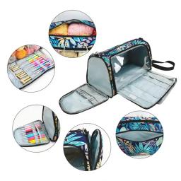 Conjunto de agulhas de tricô portátil Kits de crochê para iniciantes Kits de armazenamento Multi Color Artesanato DIY Ferramenta de costura - Image 2