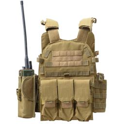Colete tático com bolsa de nylon, armadura, placa de caça, acessórios airsoft, combate, jogo cs, segurança, 6094 - Image 5