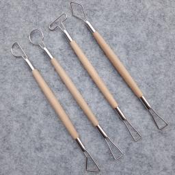 DIY argila esculpir ferramentas kit, cera cerâmica, cerâmica, ferramenta de escultura, artesanato, modelagem escultura escultura escultura escultura, conjunto de facas, novo, 4pcs, 2024 - Image 1