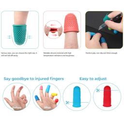 Silicone Finger Cover Pads para Quilting Bordado, Protetores de Dedo, Dedal Suprimentos, Borracha, Tricô, 16Pcs - Image 6