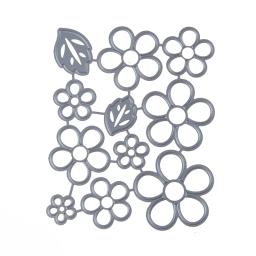 Molde corte metal com folhas e flores, estêncil para scrapbooking, álbum diy, carimbo, cartão papel, gravação - Image 1