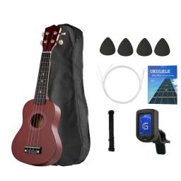 Avançado Ukulele havaiano para iniciantes, Starter Uke, Ukalalee guitarra com Gig Bag, Afinador Digital, Capo, 21" - Image 6