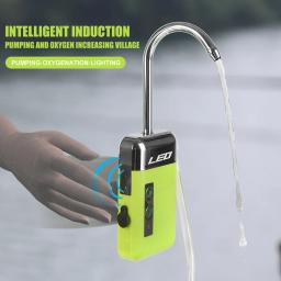 Pesca recarregável Bomba De Oxigênio Bomba De Oxigênio Automático, Oxigenação Bomba De Ar Absorvente De Água, Iluminação LED, 3 em 1 - Image 2