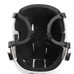 Combinação de capacete e máscara de hóquei no gelo para homens e mulheres, unissex, ajustável, branco, rosto, profissional, protetora, M, L - Image 4