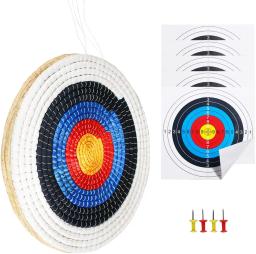 Mão-feita redonda Archery alvo rosto para arco recurvo, Longbow tiro prática, 3 camadas, palha sólida tradicional - Image 1