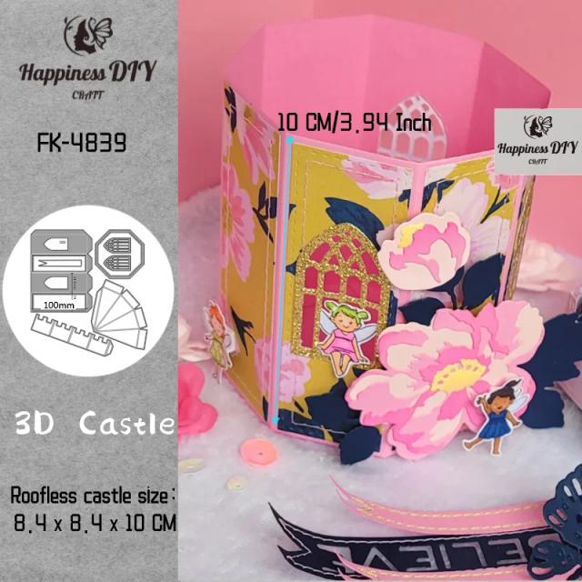 Castelo 3D em Metal para Corte: Morre para Scrapbooking e Artesanato em Papel em 2024