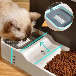 Grande capacidade automática Cat Food Dispenser água potável Bowl Pet Supplies molhado e seco separação Dog Food Container - Image 4
