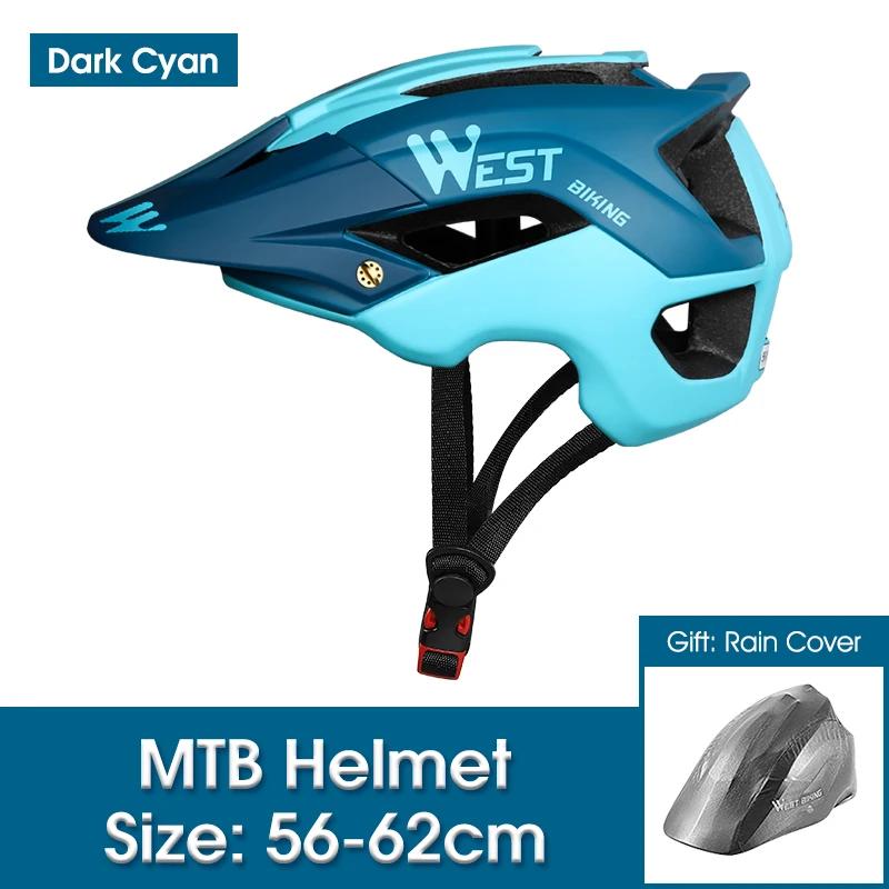 West Biking-Capacete Viseira de Ciclismo para Homens e Mulheres, Leve, MTB, Corrida de Bicicleta, Modular, Cara Completa, Motocicleta - Image 1