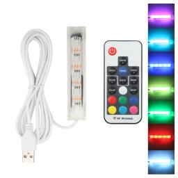 Lâmpada LED Tanque de Peixes com Controle Remoto, Plástico, Colorido, Brilho Ajustável, Luz de Aquário Pequeno, Plantas para Paisagem - Image 2