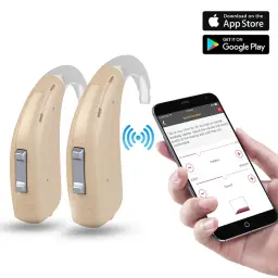 Rexton-Aparelho auditivo de alta potência, ajuste remoto do telefone móvel, programável para surdos graves e Siemens, 8 canais, 120dB - Image 1