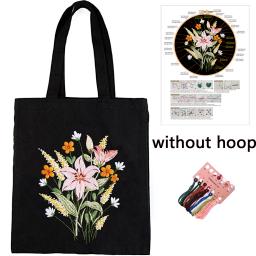Kit de bordado para iniciantes com padrão, sacola de lona, artes e ofícios suprimentos para adultos, kits DIY Needlepoint - Image 3