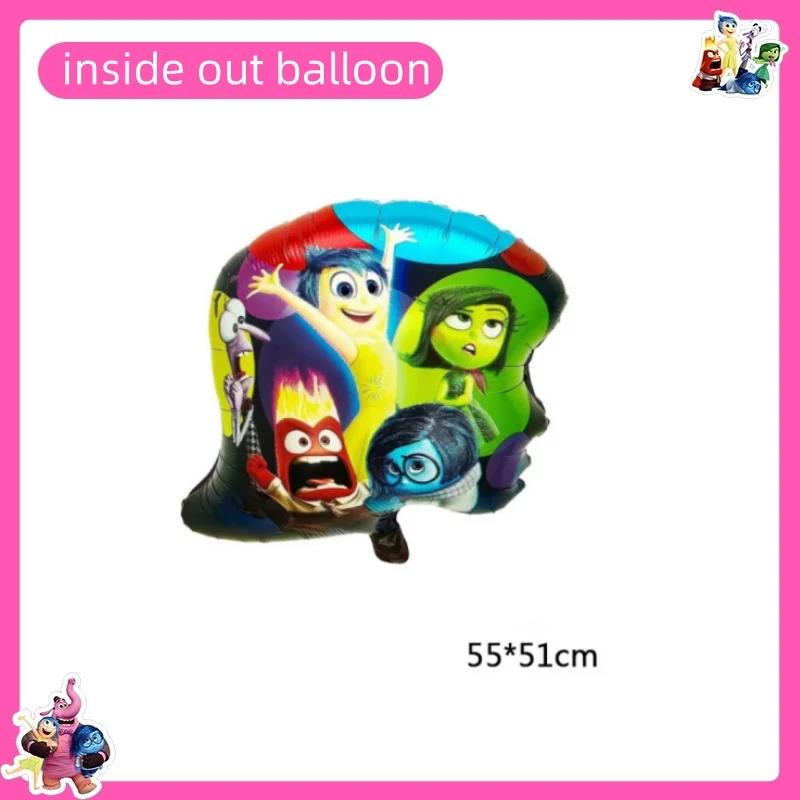 Disney-Decoração De Festa De Aniversário Do Tema De Dentro Para Fora, Louça, Balão, Copo, Prato, Fundo De Banner, Fontes Do Partido - Image 1