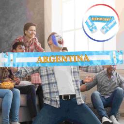 2 pçs fãs cachecol jogos de futebol bandeira nacional futebol malha cachecol presente os lenços cetim esportes nacionais - Image 1