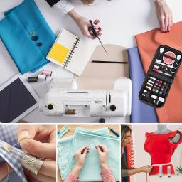 Kit de Costura com Suprimentos de Costura e Acessórios, 24 Linhas, Kit de Agulhas e Linhas, Produtos para Tecidos Pequenos, Basi, 67 Pcs, 128Pcs - Image 2