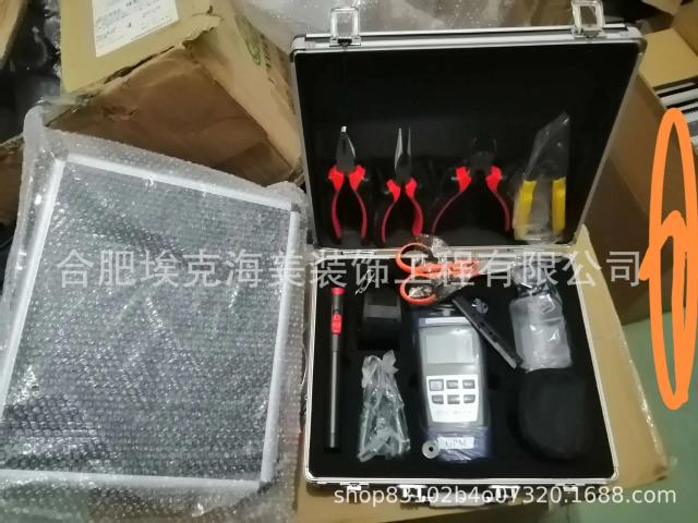 Kit Completo de Ferramentas para Inspeção de Cabos de Fibra Óptica com Power Meter e Caneta Vermelha para Avaliação de Distâncias até 5km