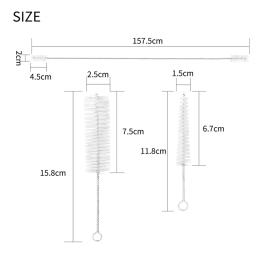 Aço inoxidável Nylon limpeza escova conjunto, Trombone durável, trompa, trompete, instrumento musical, 3pcs - Image 6