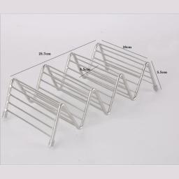 Suporte de Taco de Aço Inoxidável, Food Rack, Conchas, 1-4 Slots, Ferramenta De Cozimento De Cozinha, Suporte De Torta, Bakeware, Ferramentas De Cozinha - Image 5