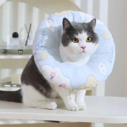Colarinho Soft Comfy Recovery Clouds para Animais de Estimação, Cone protetor ajustável, Após lesões para cães e gatos, Higiênico - Image 3